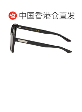 1h可退 香港直邮Gucci 古驰 男士 黑色 Institutional Logo 太阳