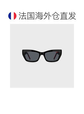自营欧洲直邮HUGO BOSS雨果HUGO RED黑色醋酸纤维太阳镜 配红色镜