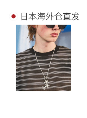 日本直邮MAISON SPECIAL 男女同款 真铜厚银镀层双面花形吊坠项链