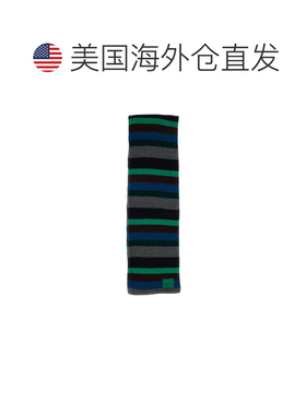 美国直邮自营paul smith多色条纹矩形羊毛围巾-灰色 美国奥莱直发