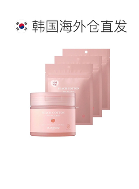 韩国直邮Skinfood思亲肤蜜桃PCA爽肤棉片100片保湿舒缓补水正品