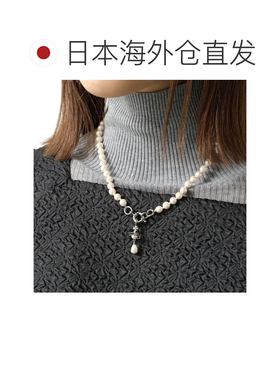 日本直邮Vivienne Westwood ALEKSA 女士项链 Orb珍珠水晶装饰 63