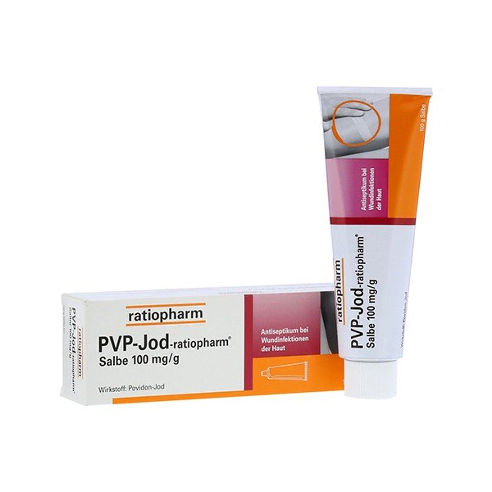 欧洲直邮德国药房ratiopharm碘伏碘膏伤口抗菌杀菌消炎消毒膏100g,淘宝优惠券,粉丝福利购,淘宝优惠卷