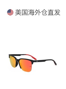 自营 Under Armour男士55毫米橙色太阳镜-黑红色 【美国奥莱】直