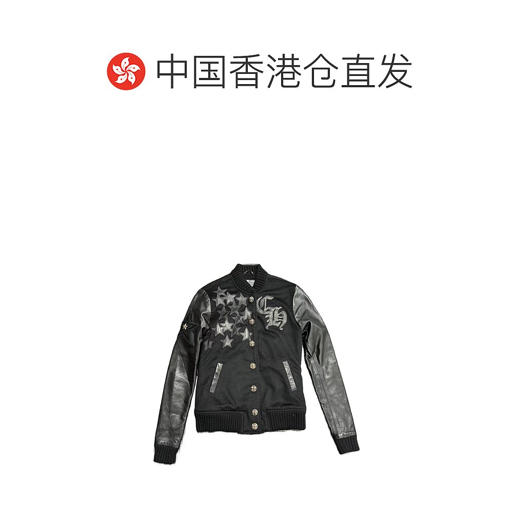 香港直邮潮奢 Chrome Hearts 克罗心 女士 星星贴片棒球外套 CH20 - 图1