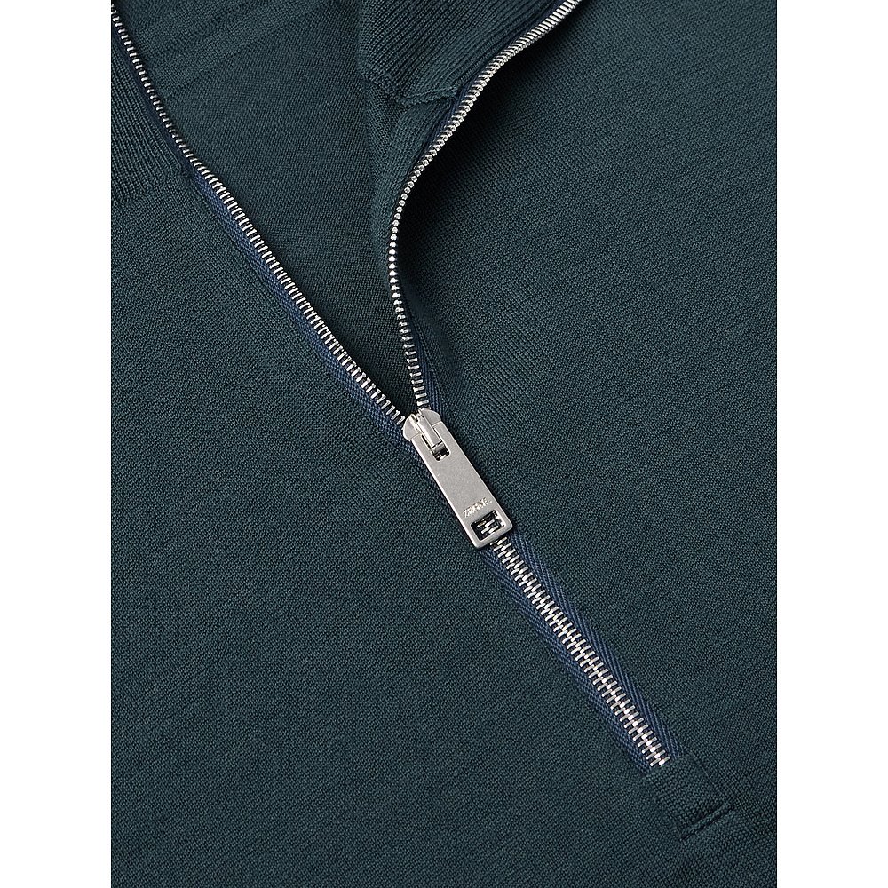 Zegna 杰尼亚 男士 修身羊毛半拉链毛衣 UFM00A9128 - 图2