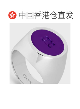 香港直邮Celine TRIOMPHE铑银色饰面印记戒指 B107N3F86G