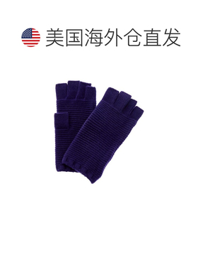 自营portolanoHolder缝合羊绒无指手套-紫色 美国奥莱直发