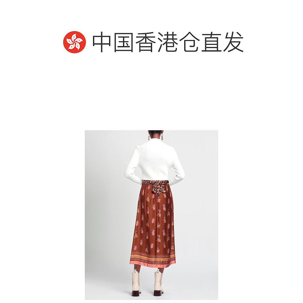 香港直邮潮奢 Ottod'Ame女士中长半身裙-图1
