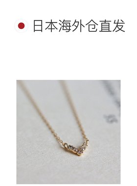 1h可退 日本直邮cui-cui K18 钻石 V型 吊坠项链 712790