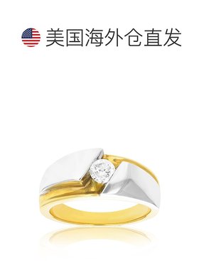 自营vir jewels1/2 克拉男士钻石订婚戒指 18K 黄金和铂金 - 白色