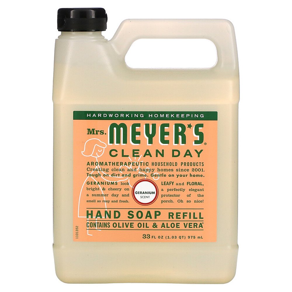美国直邮Mrs. Meyer's Clean Day液体手皂补充液天竺葵气味976ml - 图2