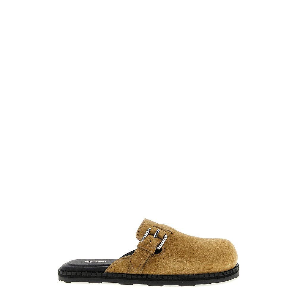 香港直邮Moschino 莫斯奇诺 女士 sabots 绒面革凉鞋 MA10152G1NM,淘宝优惠券,粉丝福利购,淘宝优惠卷