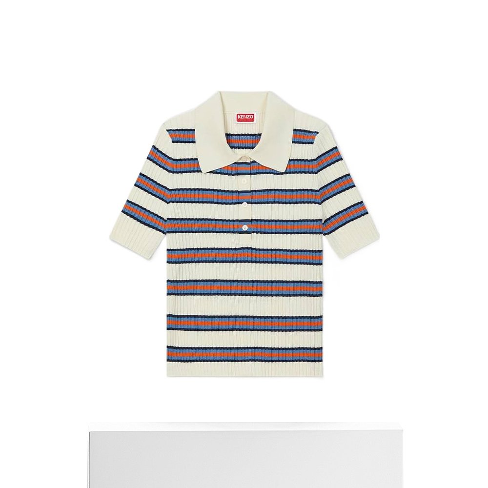 1h可退 KENZO 女士POLO衫 FF62TO6003CD02 AW2025 花色 棉质针织 - 图3