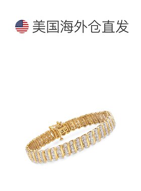 Ross-Simons 1.00- Diamond Link Bracelet in 18kt Gold Over St