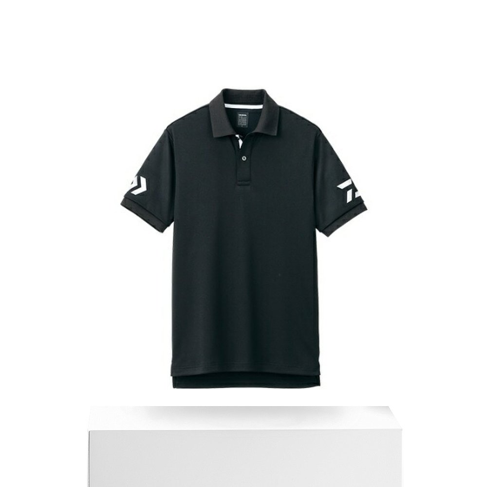 日本直邮 Daiwa Wear DE-7906 短袖 Polo 衫黑色 x 白色 4XL 半袖 - 图3