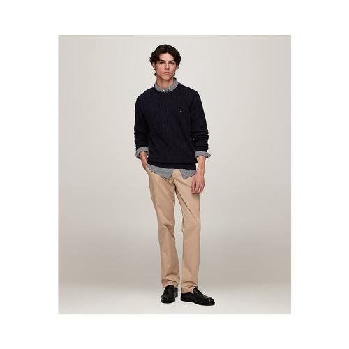 日本直邮TOMMY HILFIGER 经典缆绳圆领毛衣 上衣[TO3203EM011436] - 图0