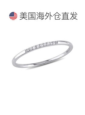 自营mimi & maxMimi&Max钻石风格婚戒10k白金-白色 美国奥莱直发