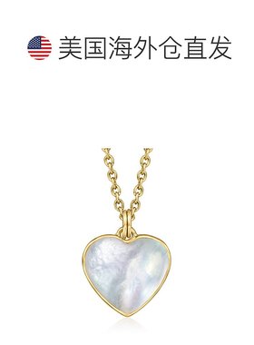 自营Ross-Simons Mother-Of-Pearl Heart Pendant Necklace in 18