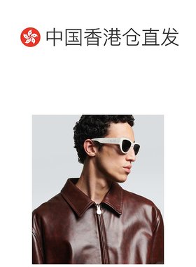 1h可退 香港直邮潮奢 Celine 思琳 男士 精饰太阳眼镜 white白色