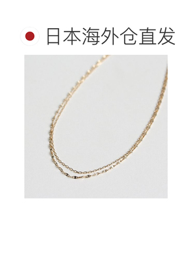 1h可退 日本直邮cui-cui K10YG 黄金 双链条 脚链 755053