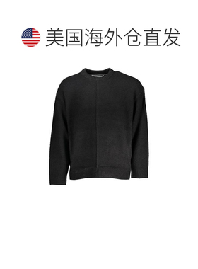 自营Calvin Klein Cotton Men Men's Sweater - black 美国奥莱直