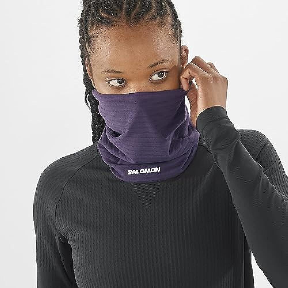 【日本直邮】SALOMON萨洛蒙 围脖 茄子紫色LC2122400羊毛户外保暖 - 图2