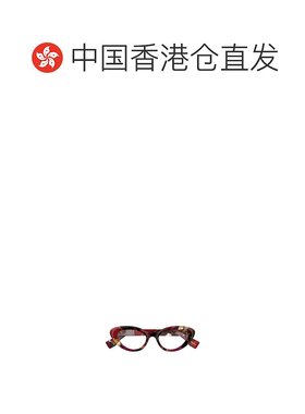 香港直邮GUCCI 女士眼镜 GG1749O002 AW2024 红色 几何框平光镜