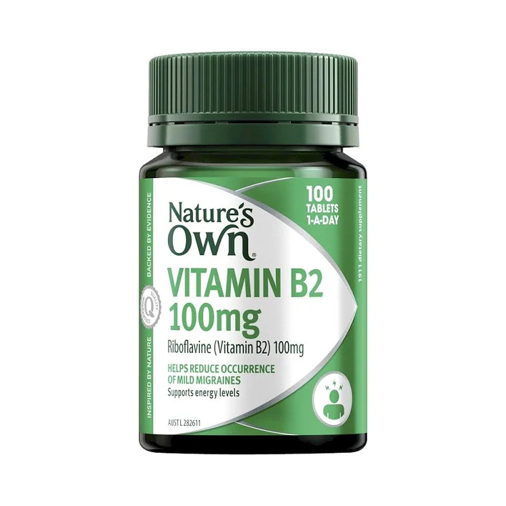 澳大利亚直邮Nature'S Own维生素B2100mg100片膳食营养补充剂瓶装 - 图0