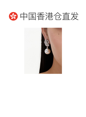 Self-Portrait 花朵耳环 PF26612ESL珍珠配饰锆石 【付后1h可退】
