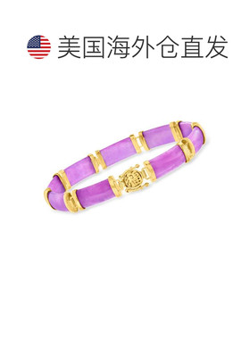 自营Ross-Simons 18 克拉金紫玉中国符号手链7.5英寸 美国奥莱直