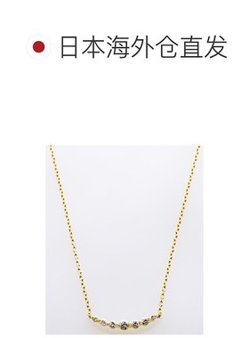 1h可退 日本直邮agete  女士K18钻石项链 优雅曲线设计 精致瑞瑞