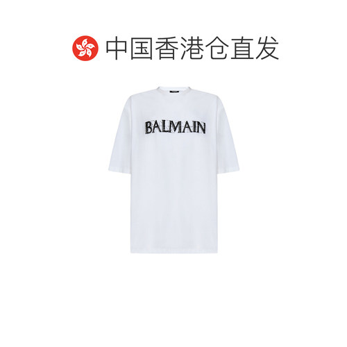 1h可退 香港直邮BALMAIN 男士T恤 AH0EG015PB74GAB SS2023 白色 B - 图1