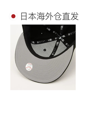 日本直邮NEW ERA MLB基础款按扣9FIFTY帽子 白袜队黑色×W
