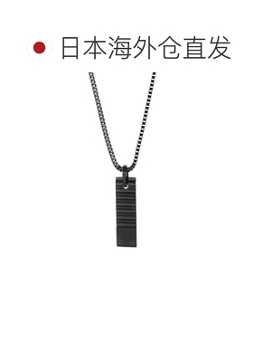 日本直邮Calvin Klein 男士项链PARALLEL 铭牌 35100086黑色配饰