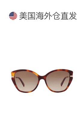 自营Longchamp Brown Gradient Butterfly Ladies Sunglasses LO6