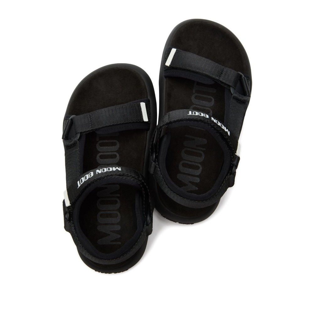 香港直邮MOON BOOT 男士凉鞋 80D2420010N001 SS2026 黑色 徽标凉,淘宝优惠券,粉丝福利购,淘宝优惠卷