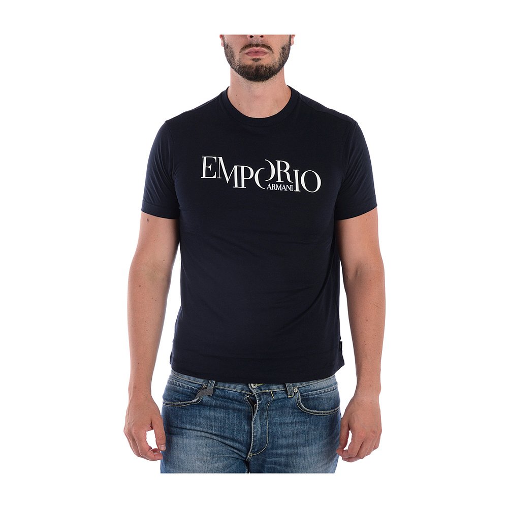 1h可退 香港直邮EMPORIO ARMANI 男士T恤 6Z1TA61JPZZBLUE短袖 - 图2