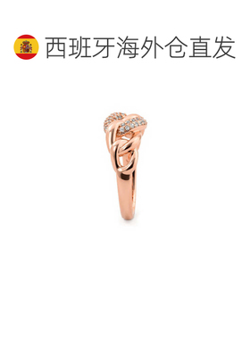 欧洲直邮LUXENTER Ka锆石戒指 18K玫瑰金电镀 西班牙轻奢珠宝品牌