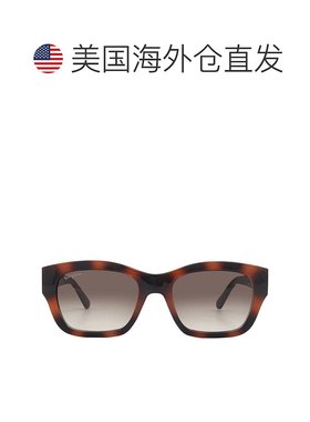 自营Salvatore Ferragamo Grey Gradient Square Ladies Sunglass