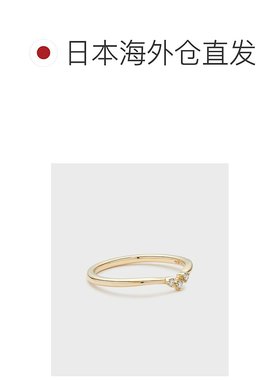 1h可退 日本直邮NOJESS 女士K10钻石小指戒指 三颗钻石巧妙布局