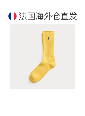 自营欧洲直邮Ralph Lauren拉夫劳伦 男士黄色棉混纺运动袜