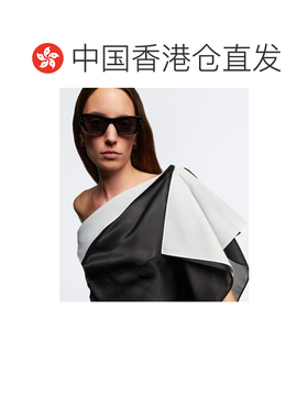 香港直邮Fendi 芬迪 女士 FFold 矩形太阳眼镜 black黑色 舒适时