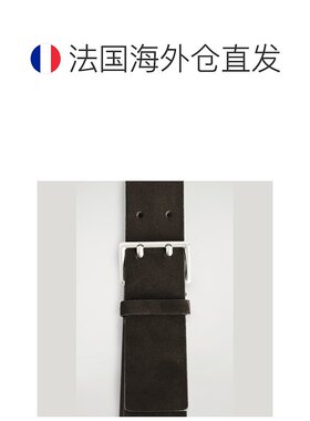 欧洲直邮自营COS 女士双针扣绒面革皮带腰带情人节礼物