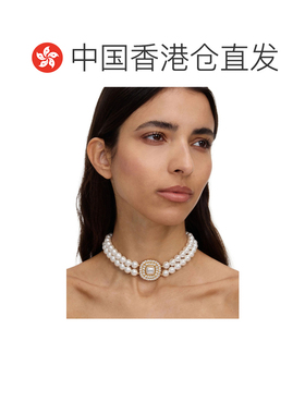 香港直邮Self-Portrait 女士 Lobster for 金色珍珠环扣金属短项