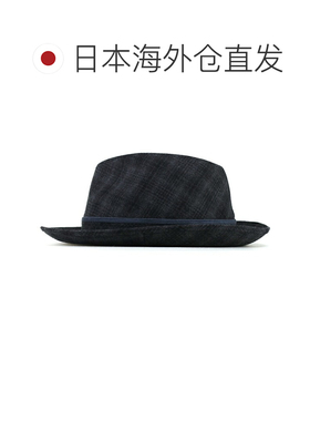 日本直邮mila schon Zignone 男士女士中折宽檐帽 暗格纹 炭灰色