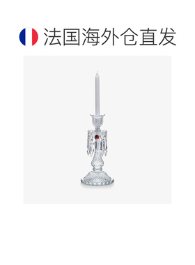 欧洲直邮Baccarat巴卡拉 Zenith透明水晶切割单头烛台