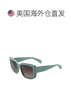 自营 rag & boneRag&Bone女式54毫米绿色太阳镜-绿色 美国奥莱直