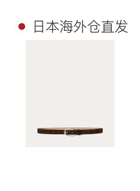 日本直邮Ralph Lauren 拉夫劳伦马球 针扣小牛皮麂皮腰带 棕色