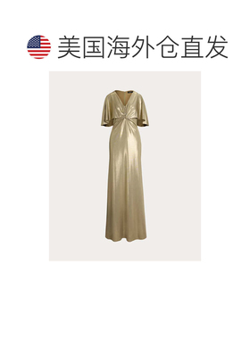 自营Women's Lauren Ralph Lauren Gown Gold Foil Twist Front C